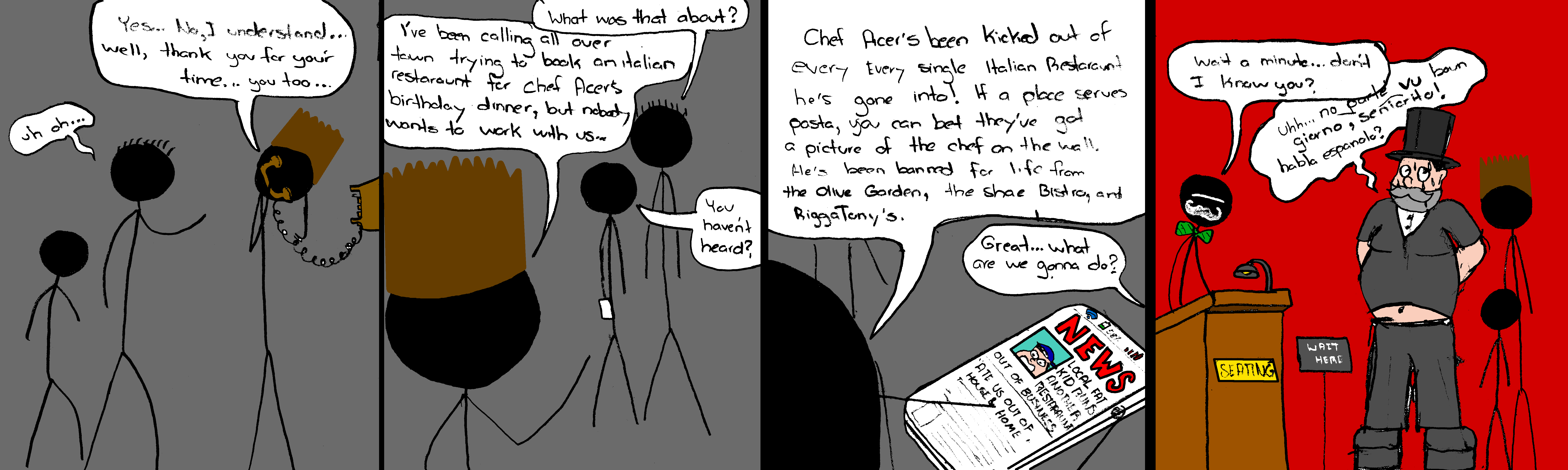 Acer Funnie #34: Chef Acer the pasta madman